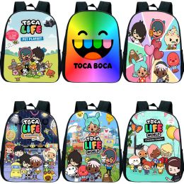 Bolsas para niños toca vida mundial mochila linda dibujos animados bolsos de jardín de infantes para niños bolsas escolar