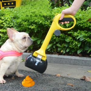 Sacs Kimpets Pet Dog Dog Scooper Scooper Long Handle Poop Scooper JAW POOP SCOP