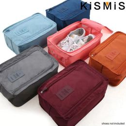Sacs Kismis Nouveaux sacs de chaussures de sport imperméables Organisateur de chaussures de voyage pliant avec fermeture éclair, portable et solution de stockage