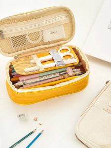 Tassen Koreaanse kawaii Penaal schattige schoolpotloodkastje grote big penzakje zakje multifunctionele briefpapier doos benodigdheden cosmetische doos cadeau