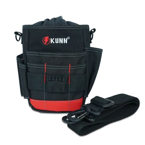 Sacs Kunn Small Electrican Tool Popch utilitaire Sac à courroie d'outils ziptop, sachet de fermeture compacte de fermeture à crampons supérieurs