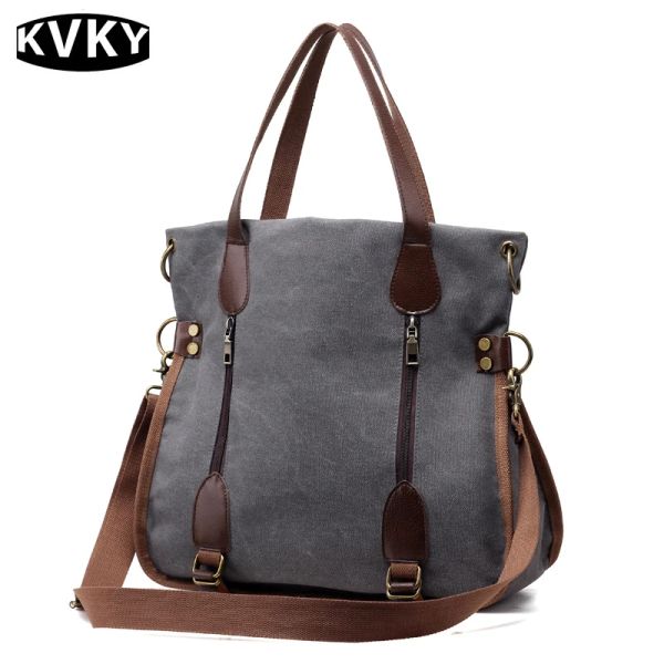 Bolsas Kvky Brands Bolsas de lona para mujeres 2018 Bolso de mano de gran capacidad bolsas para el hombro de la mujer para mujeres Bolsas a mano de mujeres sacos