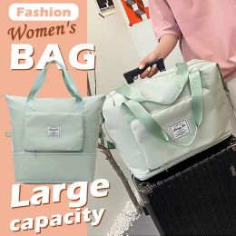Sacs de grande capacité sac pliant sac femme voyage de voyage de voyage de fitness sacs de fitness grande capacité à bagages à main