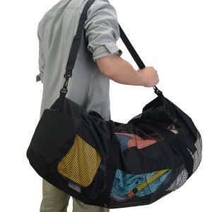 Sacs sac de sport en maille de grande capacité pour la plongée sous-marine, sacs de rangement d'équipement de plongée en apnée, sacs en maille durables en tissu Oxford