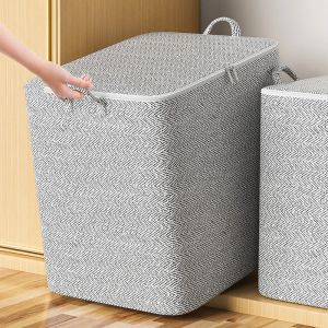 Tassen grote capaciteit opbergtas voor kledingdeken quilt opvouwbare organizer container met handgrepen om te bewegen en slaapkamer