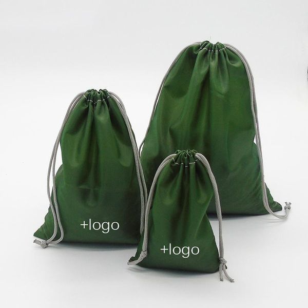 Sacs grand sac à cordon Oxford Hair / Storage / Emballage / Sacs de chaussures 63D Pagnière de voyage de gadget imperméable Impression personnalisée 15Colors 50pcs