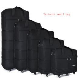 Sacs Largecapacité Sac de voyage portable Les bagages roulants peuvent étendre le sac à carreaux à carreaux mobile sac à dos oxford Sac en tissu