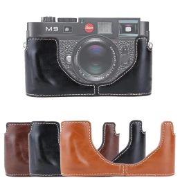 Sacs Étui en cuir pour Leica M8 M9 Me Mmonochrom (Type 246) Body Half PU Protection Case