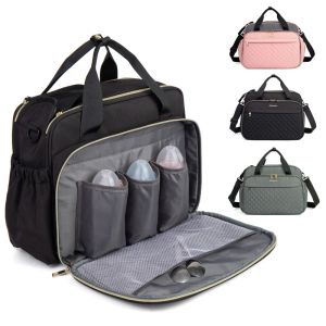 Tassen Lequeen Mama Tote Tas Zwangerschap Diaper Large capaciteit Crossbody Tas Women Stroller Bag Organizer Babyzorg Travel Handtas