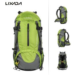 Bolsas LIXADA 50L Sport al aire libre Mochila mochila Nylon mochila impermeable bolsas de escalada con cubierta de lluvia para acampar caminata de senderismo