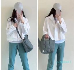 Tassen LL Gewatteerde Bladerdeeg Sport Draagtas Vrouwen Ruimte Donsveren Gewatteerde Ruimte Katoen Winter Warme Emmer Crossbody Schouder Bags212