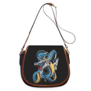 Tassen Loong China Chinese Dragon 3D -print Nieuwe mode vrouwen crossbody tas luxe dames tassen ritsschoudertas dames schoudertas