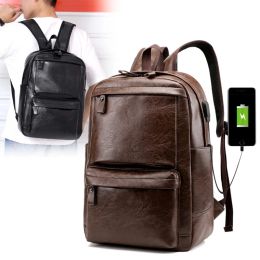 Sacs Luxury Men's Backpacks Pu Leather Man Business Bag 2021 Nouveau ordinateur portable Designer Sac à dos Big Capacile Sac à dos masculin