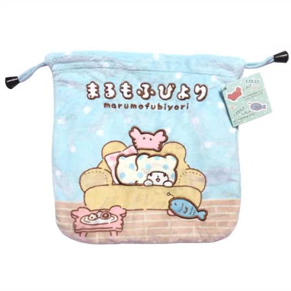 Sacs marumofubiyori sac à crampons en peluche pochette mignonne kawaii sac de rangement anime ours de voyage