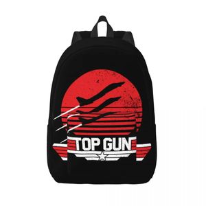 Sacs Film Film Top Gun Canvas Backpack for Women Men College School Student Bookbag s'adapte à des sacs de topgun pour ordinateur portable de 15 pouces