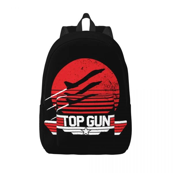 Bolsas Mochila de lona Maverick Film Top Gun para mujeres, hombres, estudiantes universitarios, mochila para portátil de 15 pulgadas, bolsas Topgun