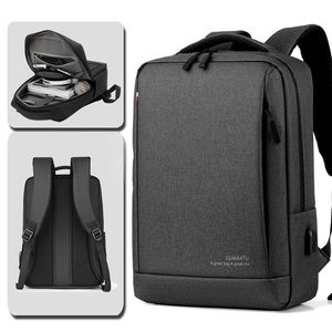 Tassen heren 15,6 inch reis -rugzak met USB oplaadpoort computerzakken zakelijke laptop rugzakken mannelijke mochila school tactische tas