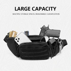 Sacs Pack de ceinture tactique pour hommes, pack de courrures à cyclisme sportif, Sac à bandoulière à outils de randonnée extérieure multifonctionnels