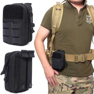 Bolsas Bolsa militar Molle Bolsa táctica de primeros auxilios para supervivencia del ejército Paquete de cintura Caza al aire libre Camping Senderismo Accesorio EDC Mochila Bolsa