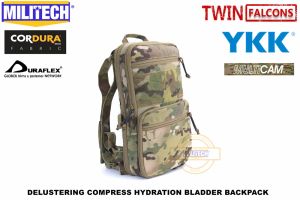 Bolsas Militech Compress Flatpack Hydration Mochila Mk3 Vesatilla de agua compatible 8L Bag MilSpec Twinfalcons TW 500D Cordura delgada