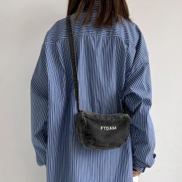 Sacs Mini Denim Sac féminin 2023 Canvas épaule CROSS BAG Letter Messenger Sac Y2K Eco Sac coréen Shopper Jeans Téléphone sac à main