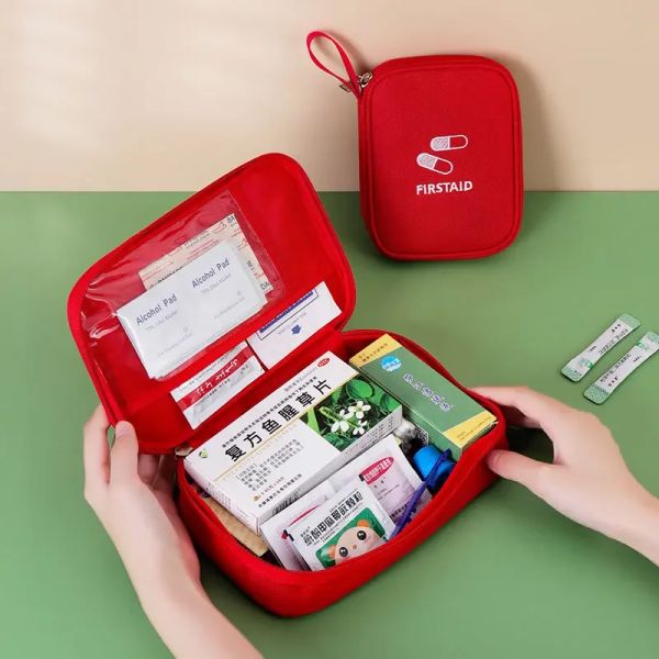 Sacs Mini Home Medical Storage Sac Portable Travel Emergency First Aid Kit Medicine Pack Outdoor Camping Travel Tri de survie Sack