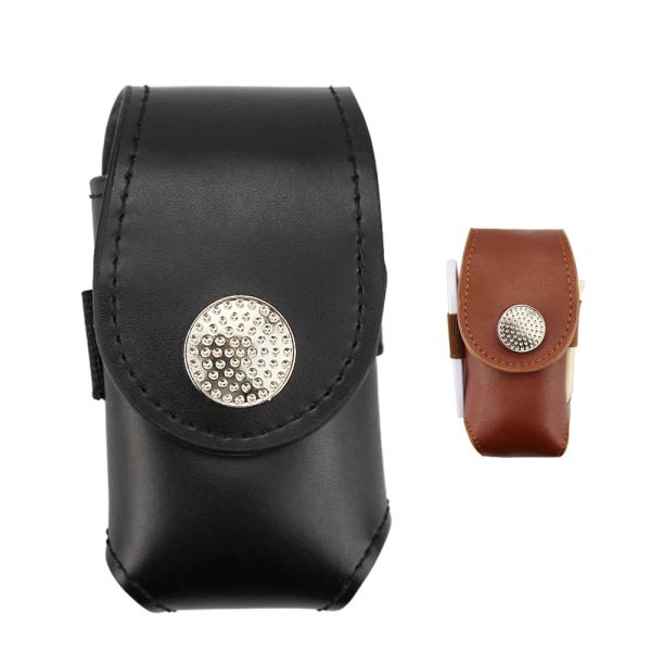 Sacs Mini Clip en cuir portable sur porte-balle de golf pochette t-shirts sac de rangement noir marron sac de taille sac outil d'aide cadeau accessoires de golf