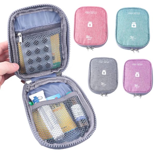 Sacs Mini Portable Medicine Storage Sac Camping Extérieur Travel First Aid Kit Medicine Sacs Organisateur Bagure de survie Emergency