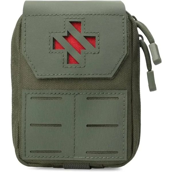 Sacs Molle IFAK Pochette de premiers secours, pochette de traumatologie médicale tactique MED EMT pochette de ceinture petit sac de survie d'urgence utilitaire portable