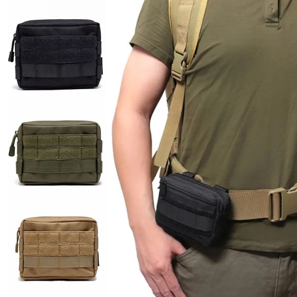 Bolsas molle táctico táctico bolsa de administración compacta edc utilidad gadget engranaje de bolsillo impermeable transporte militar accesorio EDC Bolsa de cintura colgante