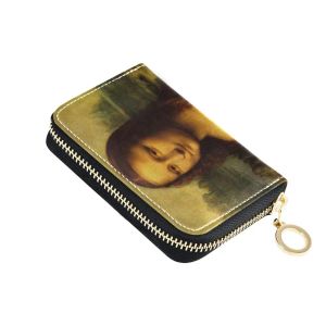 Sacs Mona Lisa Printing Women Fonction Carte Harder Case Id Credit Passport Cover Tassel Cartes Portefeuille Document Document Carteira Mujer Girl