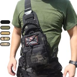 Bolsas bolso de hombro multifuncional hombres táctico táctico honda táctica backpack molle viaje al aire libre caminata de pistola de caza pistola