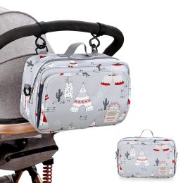 Tassen Nieuwe Baby Stroller Bag Organizer met schouderriem en haak waterdichte mama Travel luier luierzakken Baby Stroller accessoires