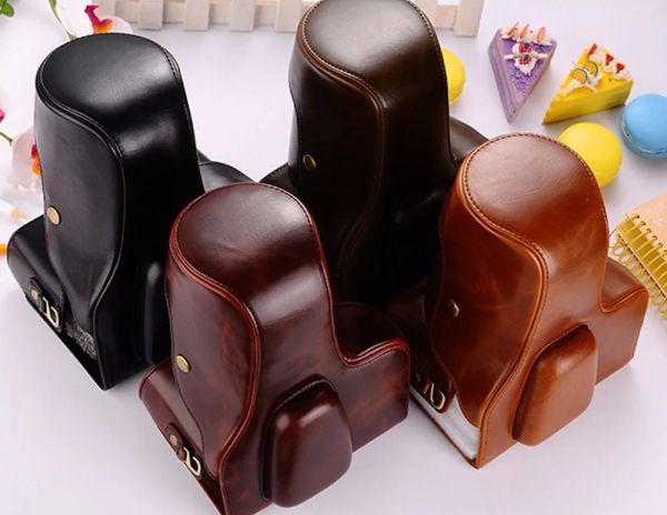 Sacs Nouveaux boîtiers de caméra pour Canon EOS 100D 1100D 1200D 1300D PU Leather SLR DSLR High Quality