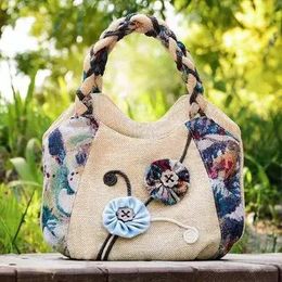 Sacs Nouveaux applications à cordes nationales à venir Small Women Shopping Handbags! Nice Prints Multi Prints Colthes Top Bohemian Canvas Sacs