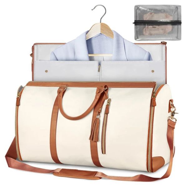 Sacs nouveaux sacs de vêtements de sport pour voyages convertibles Sang de voyage pour femmes sacs élégants sac à vêtements avec poche de toilette