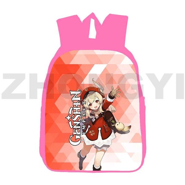 Sacs Nouveau jeu 3d Genshin Impact Backpacks Anime Mignon Kid School Sacs Harajuku Men Bookbag Travel Travel Cartoon Canvas Student Japanese Sac