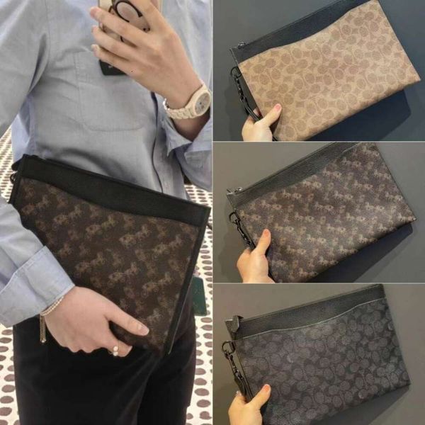 Bolsas Nuevos hombres de bolso para hombres Patrón de carro estampado Hibra híbrida Multi -funcional Handbag de gran capacidad