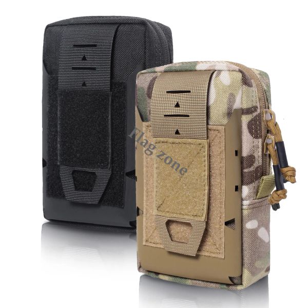 Sacs New Military Molle Socle Sac Tactical Phone Phone Télance Pack de ceinture Packder accessoires EDC Sac Hunting Camping Mobile Phone Phone Pack