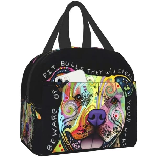 Sacs nouveaux pit-bulls réutilisables isolant sac à lunch cool tote tote coffre contenant pour la femme de bureau de bureau