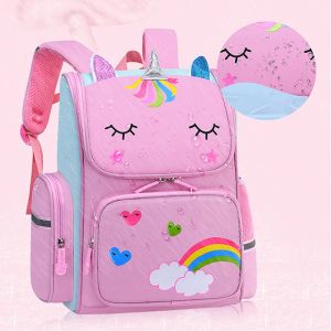 Sacs New School Sackepacks Girls Book Bag Bag Rainbow Design Cute Girl School Sac 3d Knapsack Children School Backpack Kids Satchel