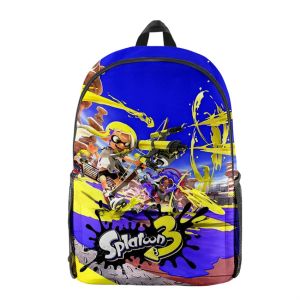 Sacs New Splatoon 3 Sackepack Adults Kids Game Hot Game Daypack Unisexe Sacs Girls Boys Travel Bag Cosplay School Sac