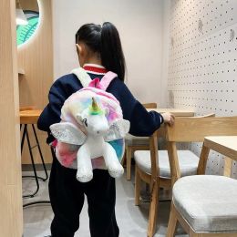 Tassen Nieuwe peuter Kids Fur Unicorn Backpack Kindergarten Cartoon Animal Toddle For Girl Backpack Fashion Outdoor Schoolbag schouders