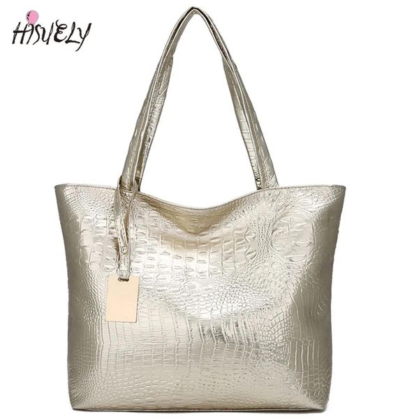 Bolsos Nuevo bolso de mujer Bolso de hombro de cuero con holograma láser Bolsos de compras individuales para mujer Bolsa de mano informal de gran capacidad Sier Xew