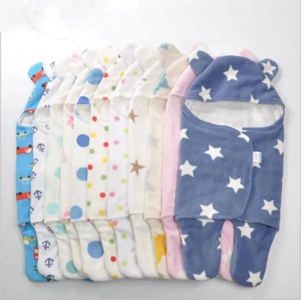 Bolsas Sacos de dormir para recién nacidos Mantas para bebés Pañales Cochecito para niños pequeños Carro Swaddle Fleece Canguro Saco de dormir Portador Abrigos de invierno Beddin