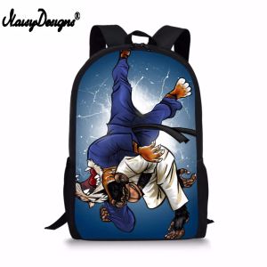 Tassen NoisyDesigns Cool Martial Arts Judo Design Drukken Backpack voor Teenage Girls Boys Children School Supplies Laptop Rucksack