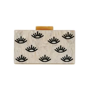 Tassen Naakt Boze Oog Afdrukken Acryl Clutch Box Strandtas Vrouwen Portemonnee Bolsa Feminina Dames Handtassen Designer Handtassen Hoge kwaliteit