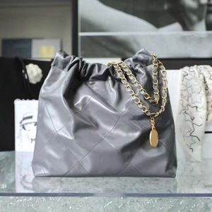 Tassen origineel leer 2a nieuwe grijze gouden gesp gemarbage tas tas ketting diamant winkelen