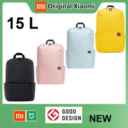 Tassen Originele Xiaomi 15L rugzak waterdichte kleurrijke sportborsttas unisex heren dames reizen kamperen kleine rugzak opbergtassen