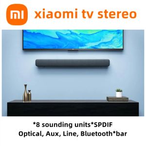 Tassen origineel Xiaomi tv -stereo 8 klinkende eenheden 3,5 mm stereo aux optische coaxiale audio -ingang bluetooth balk wand gemonteerd bureaubladdoek